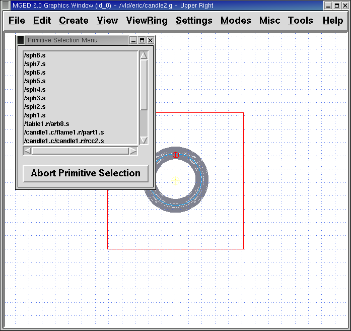 14 primitive selection dropdown