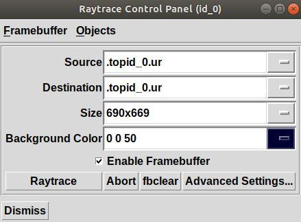 54 raytrace control panel